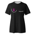 thumbnail image 4 of Cancer Shirts for Women Pink Ribbon Print Short Sleeve Tees Summer Casual Fight Cancer Crew Neck Tops, 4 of 4