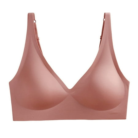 

Seamless Sport Bra No Underwire No Restriction For Sport Party Traveling 2XL Bean Paste