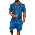 thumbnail image 4 of Men's Shirt and Shorts 2 Piece Set, Casual Button Down with Matching Shorts, Lightweight Summer Sportswear Outfit for Men, 4 of 4
