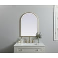 thumbnail image 3 of Metal Frame Arch Mirror 22x30 Inch in Brass, 3 of 10