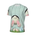 thumbnail image 6 of Wukai White Bunny Bottom And Easter Eggs Print Men's Short-Sleeved Mesh T-Shirt,Quick-Dry Short Sleeve Workout T-Shirt-5X-Large, 6 of 8