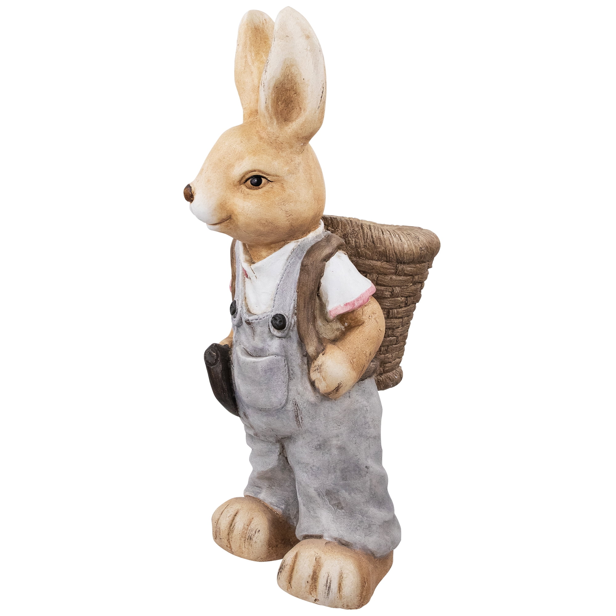 Northlight Boy Rabbit Outdoor Easter Garden Planter - 19.25"