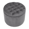 thumbnail image 2 of TOV Furniture Queen Velvet Storage Ottoman, Grey, 2 of 3