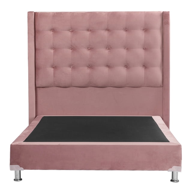 Box Base Cama Queen Size + Cabecera Bruks Trinity Palo de Rosa