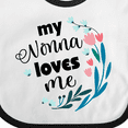 thumbnail image 4 of Inktastic My Nonna Loves Me for Girls Granddaughter Girls Baby Bib, 4 of 4