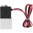 thumbnail image 3 of Válvula solenoide, 12V DC 1/4 "2 vías normalmente cerrada 1.2MPa Válvula solenoide neumática de aluminio para aire y agua (DC12V) Xemadio YQ-1899, 3 of 8