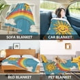 thumbnail image 2 of Yayeee Throw Blanket for Couch Soft Warm 50" x 60" Sofa Chair Bed Decoration, Rainbow with Stars, 2 of 7