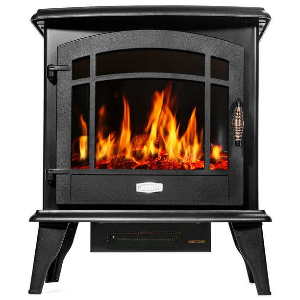 Barton 1500W Electric Stove Heater Infrared Quartz Fireplace 3D Flame