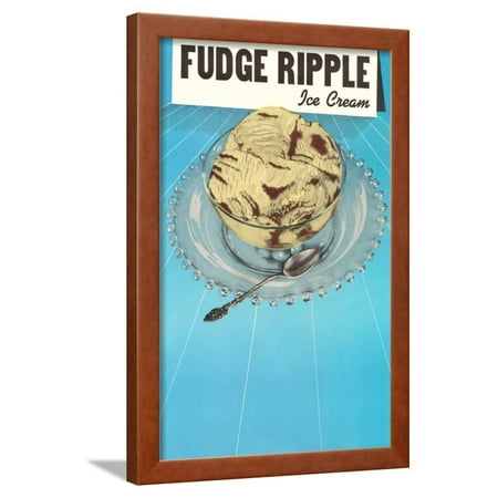 Fudge Ripple Ice Cream Framed Print Wall Art