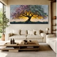 thumbnail image 6 of Large Colorful Tree of Life Canvas Wall Art, Abstract Tree Decor Painting Canvas Print for Living Room, Bedroom, Office Decorations, Gifts for Men, 6 of 7