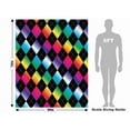 thumbnail image 3 of Rwraps Multicolored Argyle Rainbow Gradient Gloss Vinyl Film Wrap 59in x 25ft Vinyl Vehicle Car Film, 3 of 9