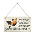 thumbnail image 4 of Carteles de pollo Billuyoard Placas colgantes Decoración del hogar Accesorios de granja 5piezas, 4 of 6