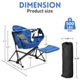 thumbnail image 2 of Autlaycil Camping Chairs, Oversized Hammock Chairs, Folding Rocking Chairs, Adjustable Back Swing Chairs, Cup Holder, Outdoor Beach Lawn, Blue, 2 of 6