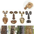 thumbnail image 1 of Qian Tree Face Decor Old Man Tree Hugger Bark Ghost Face Garden Yard Art Decor Easter Creative Props, 1 of 3