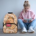 thumbnail image 2 of HUIACONG Cute Capybara Watermelon Print Backpack for Girls Boys Ages 6-18 Large Capacity Water Repellent Back to School Backpack for Elementary Middle High School Students Daily Use, 2 of 7