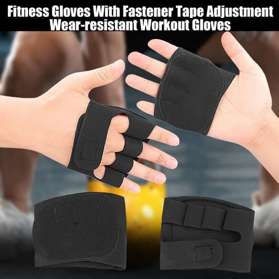 1 Pair Mini Weight Lifting Gloves Adjustable Breathable Anti-slip Men Women Palm Protection Workout Fitness Sports Training Dumbbells Partial Half Gloves