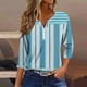thumbnail image 1 of Fiudx Camisas para Mujer Blusa de Manga 3/4 Corta Estampada a La Moda para Mujer, Blusa Informal con Cuello Redondo, 1 of 5