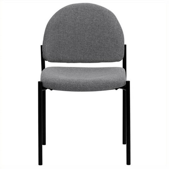 Scranton & Co Stacking Side Stacking Chair in Black and Gray