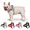 Gray, variant on HCY&WLD No Pull Dog Harness with 3 Clips and Soft Padded Handle, Easy to Train and Walk (Pink, L)