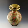 thumbnail image 2 of Oriental Flowers Hand Painted Wooden Vase 12 Inches, 2 of 5