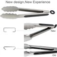 thumbnail image 3 of Set of 2 Stainless Steel Kitchen Tongs, 3 of 5