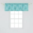 thumbnail image 2 of Ambesonne Boho Window Valance, Modern Mandala Effect Pattern, 54" X 18", Dark Seafoam and White, 2 of 3
