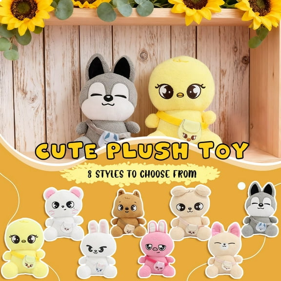 Stray Kids Cute Plush Toys for Kids and Adults Huggable Cuddly Doll for Home Office and Gift Giving