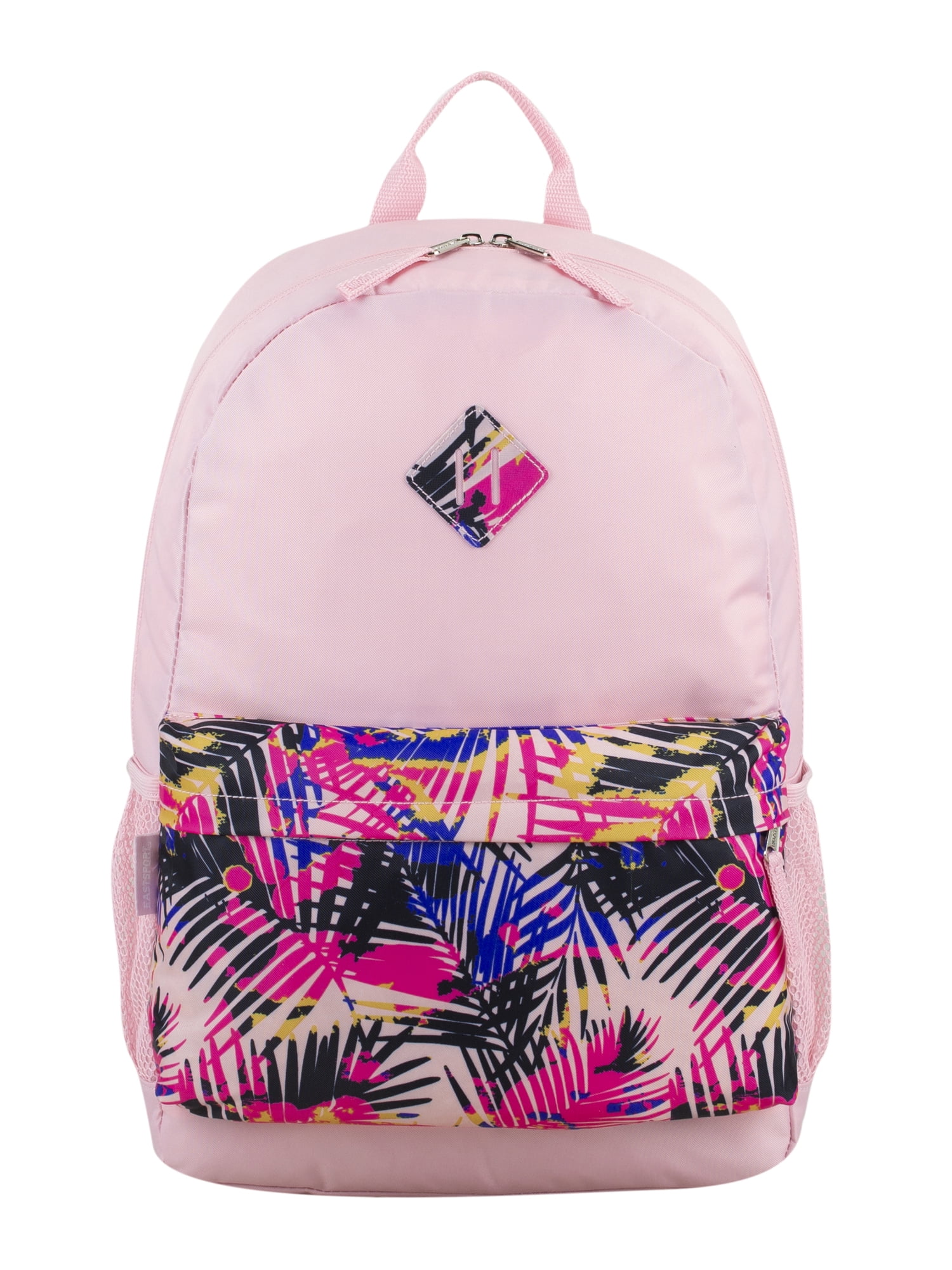 Eastsport Classic Dome Backpack with Matching Pencil Case, Pink Tropics