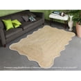 thumbnail image 2 of Natural Scalloped Jute Rug, Scallop pattern Rug, 100% Wool Handmade Area Rug Carpet for Home, Bedroom, Living Room, Kids Room, Office Rug, 2 of 5