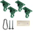 thumbnail image 1 of Perchas giratorias ABUSA, resistentes, verdes, con tornillos y pernos, 1 of 8