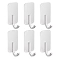 thumbnail image 1 of Ganchos de pared, soporte adhesivo para toallas para colgar abrigos, sombreros, toallas, batas, llaves, ropa, gancho de armario para cocina, baño, oficina (paquete de 6), 1 of 5