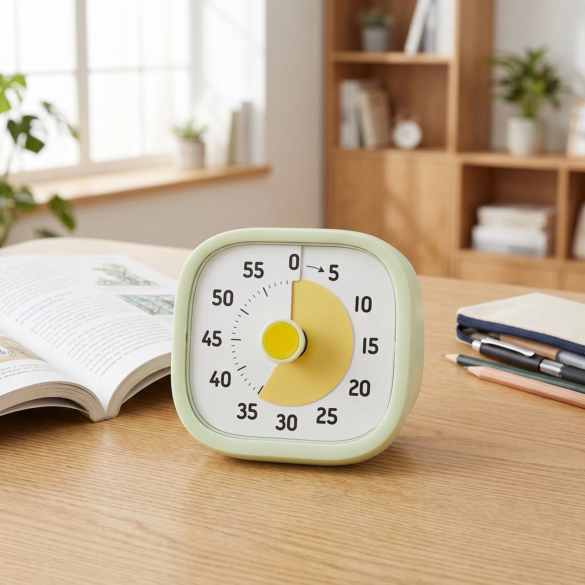Unique Bargains 60 Minute Kitchen Digital Visual Timer with Loud Alarm Green