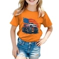 thumbnail image 5 of WUANDIXFA Toddler American Flag Shirts 4th of July T-Shirts Boys Girls Cotton Patriotic Tops Tee Kids Independence Day Clothes (Orange, 7-8 Years), 5 of 5