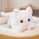 thumbnail image 4 of Muñeco de peluche de gato simulado de 53 cm, suave, color blanco y gris, regalo de cumpleaños, decoración para mascotas, 4 of 5