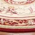 thumbnail image 4 of Safavieh Chelsea Patton Floral Area Rug, Ivory/Burgundy, 3' x 3' Round, 4 of 13