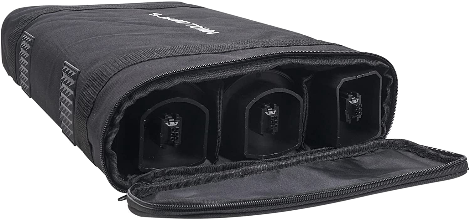 Sound Town Portable Line Array Column PA/DJ System with 12" Powered Subwoofer, TWS Bluetooth, DSP, Carry Bag (CARPO-L2)