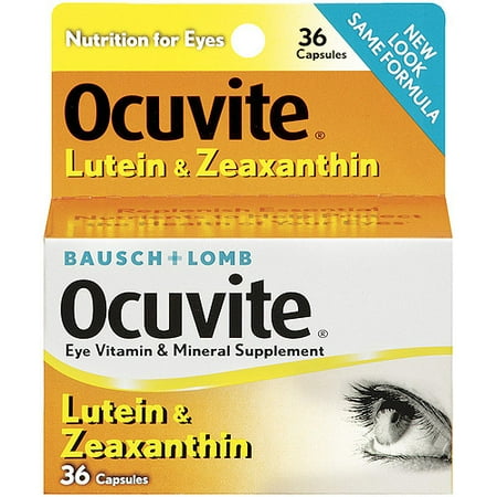 Ocuvite Lutein Capsules Vitamin & Mineral Supplement 36 (Best Eye Vitamins With Lutein)