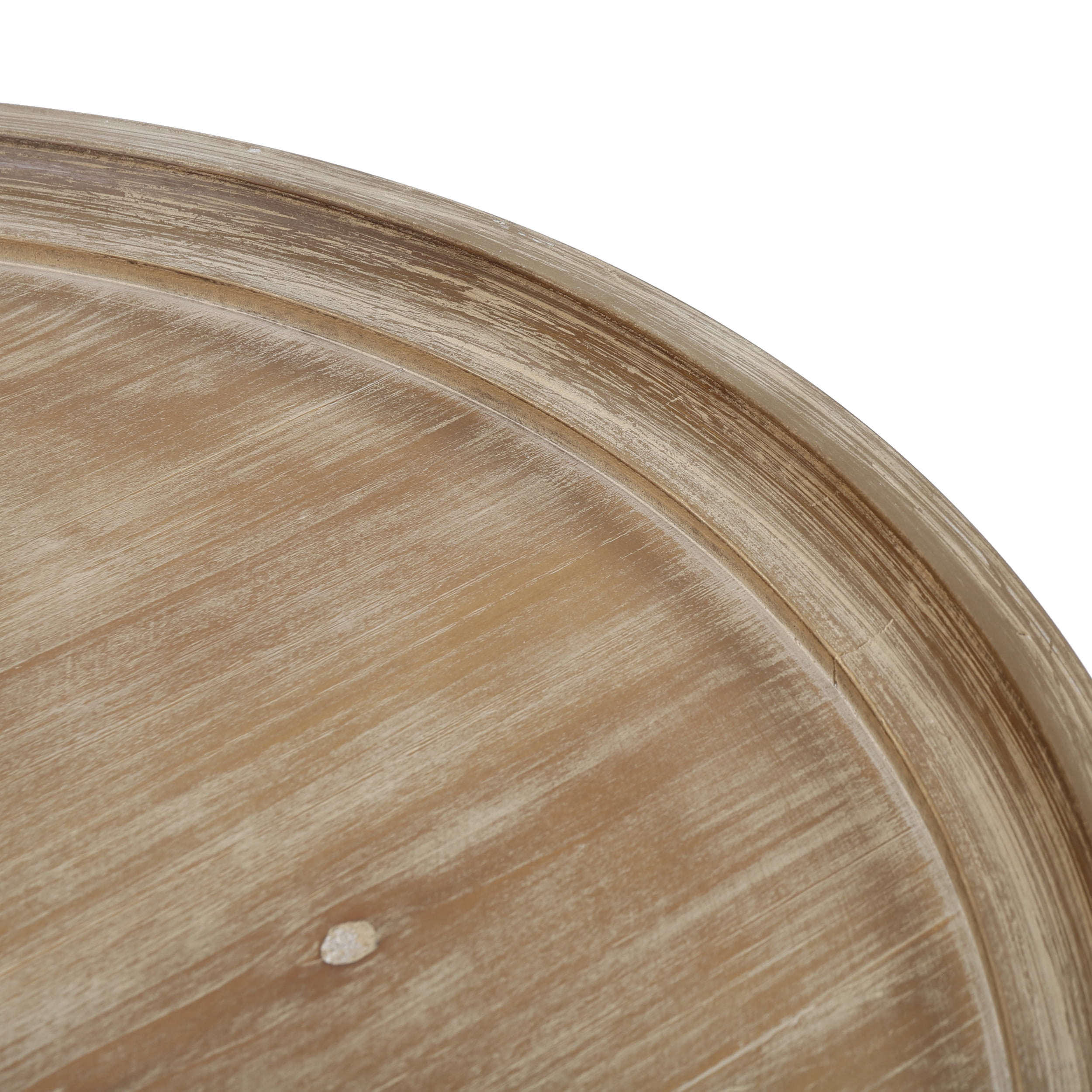 Noble House Shelton Faux Wood Circular Coffee Table, Nature