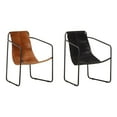 thumbnail image 6 of vidaXL Armchair Accent Chair with Iron Frame for Living Room Real Leather, 6 of 13