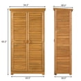 thumbnail image 6 of BaytoCare Garden Storage Cabinet Outdoor Tool Shed w/ Asphalt Roof 63'' Nature, 6 of 9