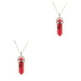 thumbnail image 1 of maskred Hexagon Column Charm Findings Handmade Holiday Hanging Pendants Crystal Necklace Earring Keychains Decorations Red 2Set, 1 of 6