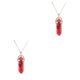 thumbnail image 2 of Abalorio de columna hexagonal Qarigey joyería para hombre colgantes cristal Rojo 2Conjunto, 2 of 6