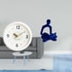 thumbnail image 2 of Reloj de pared moderno con figura humana, pensador abstracto, decorativo, redondo, sin , silencioso, números , colección versátil para el, 2 of 8
