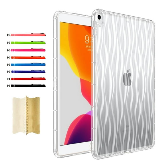 Clear Case for iPad Pro 10.5 2017, Shockproof Thin Slim Transparent Flexible TPU Gel Silicone Lightweight Anti-scratch Back Cover Protective Shell Fit for iPad Air 3 2019, Clear