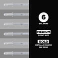 thumbnail image 2 of Sakura Gelly Roll Metallic Gel Pens - Pens for Scrapbook, Journals, or Drawing - Metallic Silver Ink - Medium Line - 6 Pack, 2 of 6