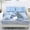 Blue Snowman Christmas, variant on Bulopur Gingerbread King Size Printed Bedding 3 Piece Set Fade Resistant Easy‑Care Bed Sheets Set All‑Around Elastic Non‑Slip Christmas Fitted Sheet
