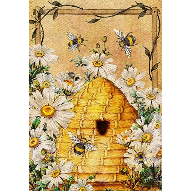 Kit de pintura por números, arte al óleo artesanal, imagen de abeja, decoración de pared del hogar, 30x40cm