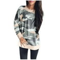 thumbnail image 1 of CEHVOM T-shirt à Manches Longues Col Rond pour Femmes Chandail en Molleton Blouse Décontractée Pull Tops, 1 of 5