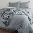 thumbnail image 3 of Lavish Home 60x80-Inch Ruched Faux Fur Blanket for Sofas and Beds (Silver), 3 of 7