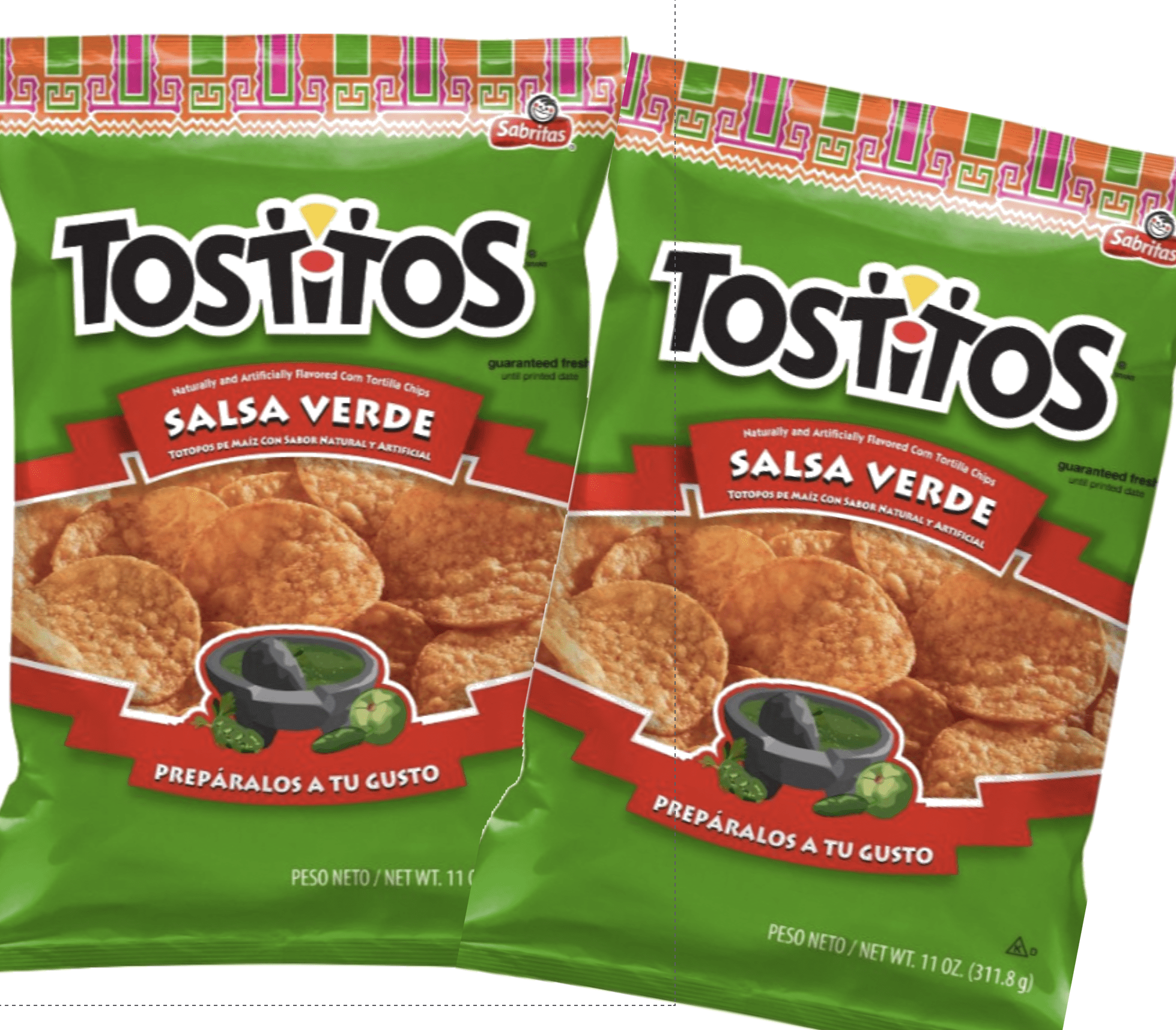 Tostitos Salsa Verde Tortilla Chips 12.05oz 2pk